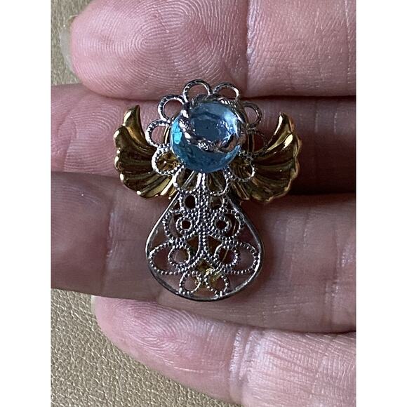 VNTG Lot 4 Signed Angel Brooch BeautifulSilver/Gold Tone Anne Klein,Giusti,SE,DM - Picture 10 of 11